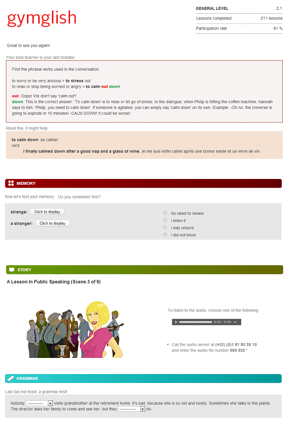 cours d'anglais en ligne